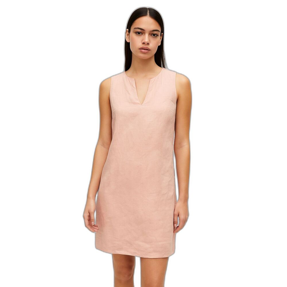 French Curve Linen Sleeveless Shift Dress Size Small